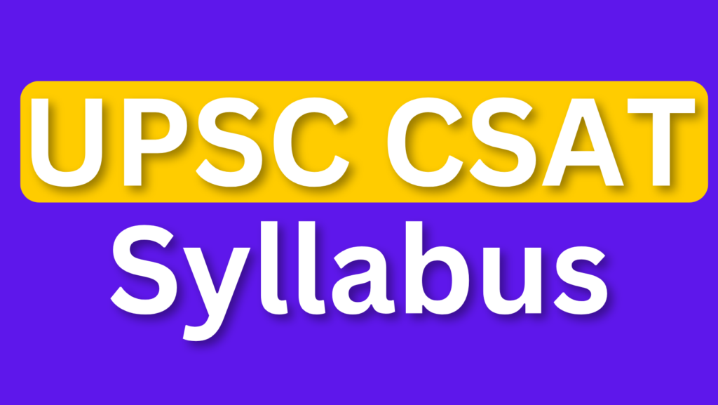 UPSC CSAT Syllabus 1